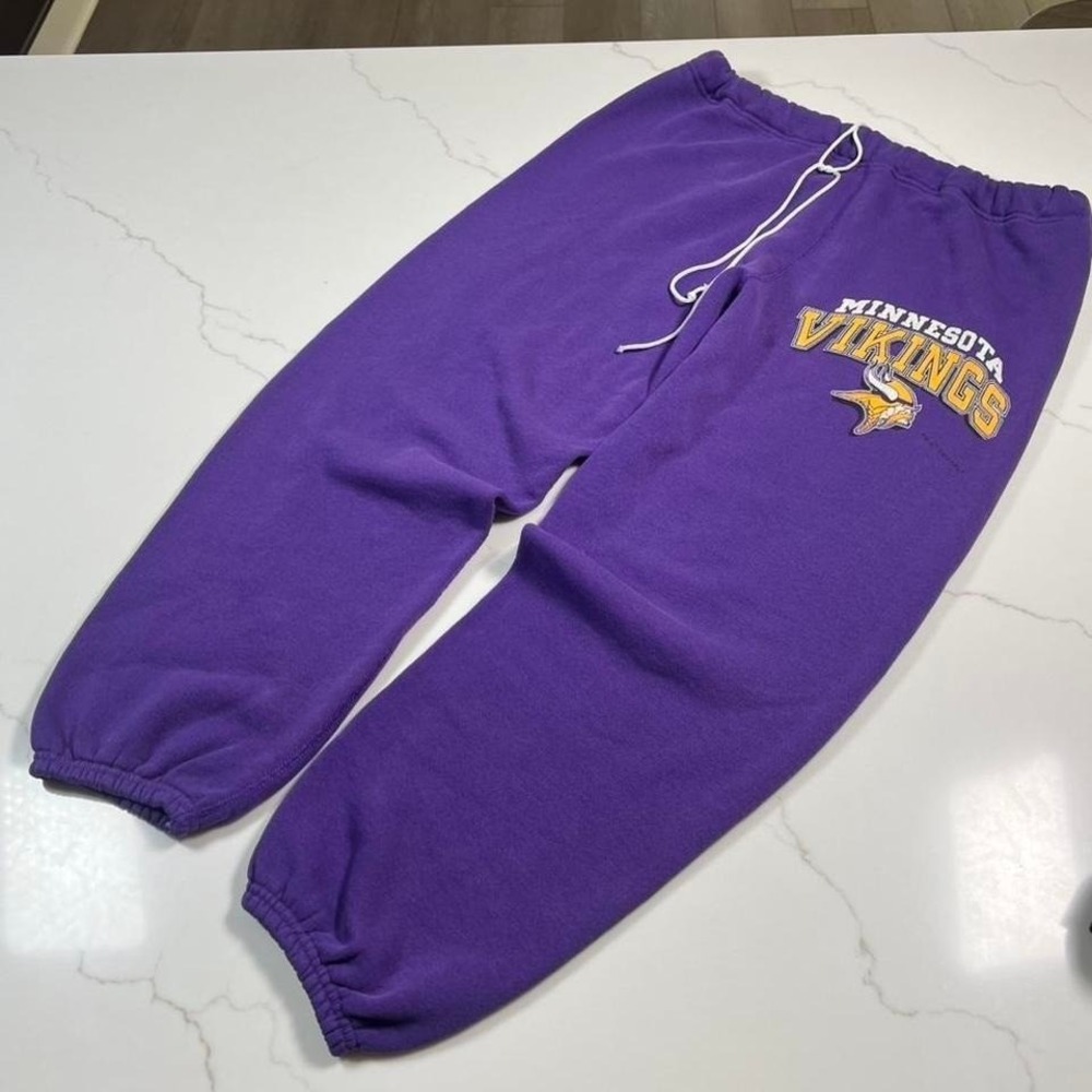 Vintage 90s logo 7 Minnesota Vikings baggy jogger sweatpants Large